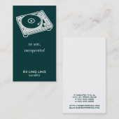 Alte SchulTurntable Visitenkarte (Vorne/Hinten)