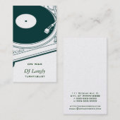 Alte SchulTurntable Visitenkarte (Vorne/Hinten)