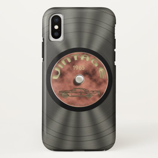 Alte Schulvinylaufzeichnung Case-Mate iPhone Hülle (Rückseite)