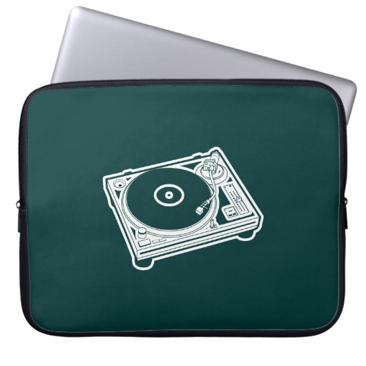 Alte Schulwachs/-Turntable Laptopschutzhülle (Vorderseite)