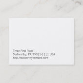 Alte Schulwachs/-Turntable Visitenkarte (Rückseite)