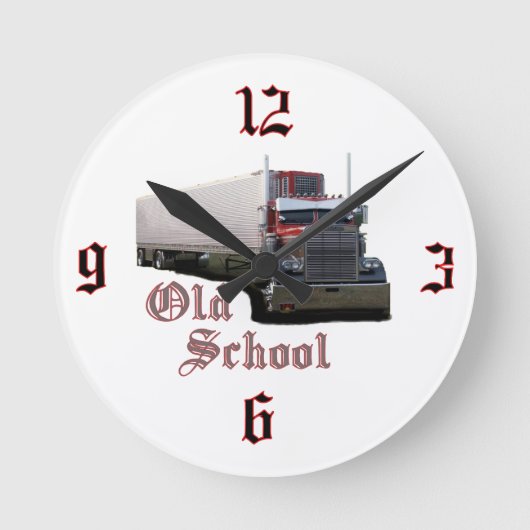 Alte SchulWanduhr Runde Wanduhr (Vorderseite)