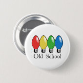 Alte Schulweihnachtsbaum-Lichter Button (Vorne & Hinten)