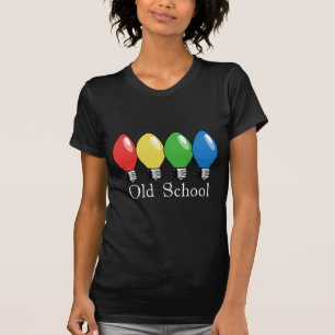 Alte Schulweihnachtsbaum-Lichter T-Shirt