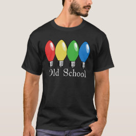 Alte Schulweihnachtsbaum-Lichter T-Shirt