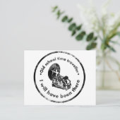 Alte Schulzeit Reisende Postkarte (Stehend Vorderseite)