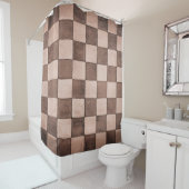 Alte schwarz-weiße Kachelwandstruktur Duschvorhang (Beispiel)