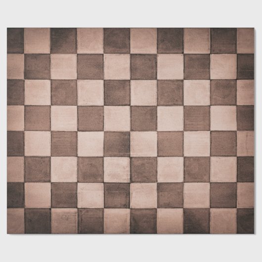 Alte schwarz-weiße Kachelwandstruktur Geschenkpapier (Flach)