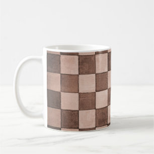 Alte schwarz-weiße Kachelwandstruktur Kaffeetasse