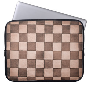 Alte schwarz-weiße Kachelwandstruktur Laptopschutzhülle
