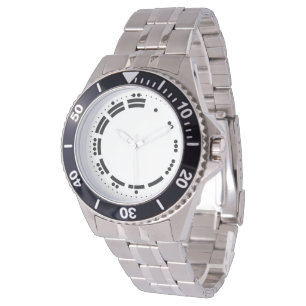 Alte Schwarz-weiße Maya-Zahlen Vector Art Armbanduhr