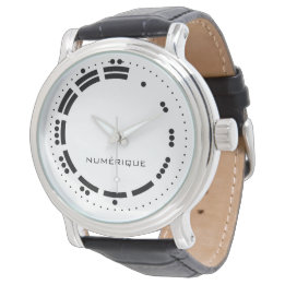 Alte Schwarz-weiße Maya-Zahlen Vector Art Armbanduhr