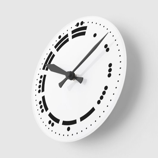 Alte Schwarz-weiße Maya-Zahlen Vector Art Runde Wanduhr (Winkel)