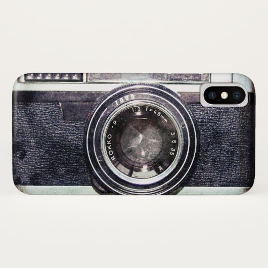 Alte schwarze Kamera Case-Mate iPhone Hülle (Rückseite (Horizontal))