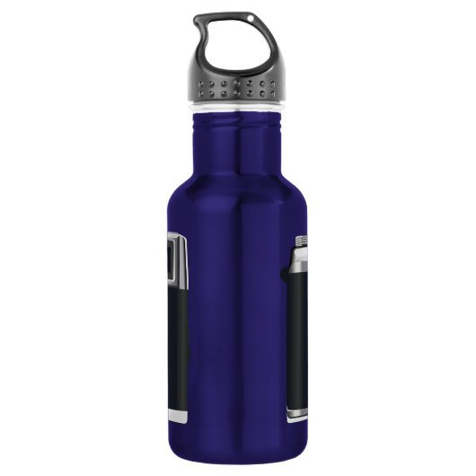 Alte schwarze Kamera Edelstahlflasche (Rückseite)