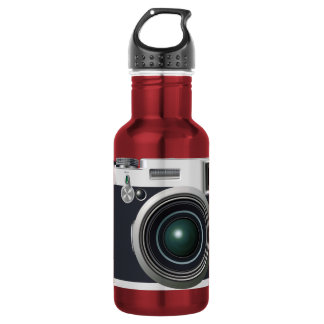 Alte schwarze Kamera Edelstahlflasche