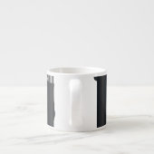 Alte schwarze Kamera Espressotasse (Rückseite)