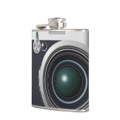 Alte schwarze Kamera Flachmann (Links)