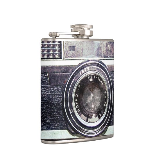 Alte schwarze Kamera Flachmann (Rechts)