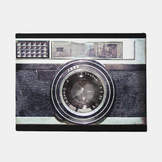 Alte schwarze Kamera Fußmatte (Vorderseite)