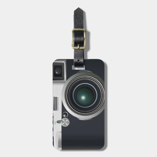 Alte schwarze Kamera Gepäckanhänger (Vorderseite vertikal)