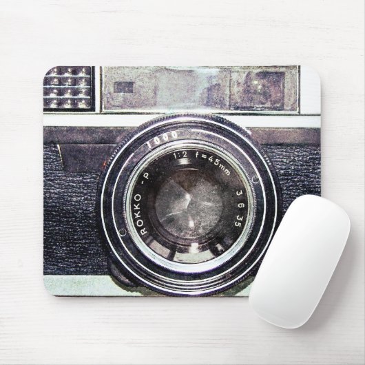 Alte schwarze Kamera Mousepad (Mit Mouse)