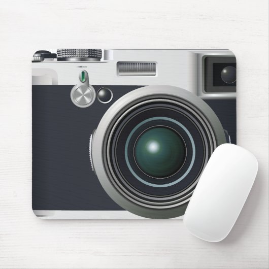 Alte schwarze Kamera Mousepad (Mit Mouse)