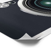 Alte schwarze Kamera Poster (Ecke)