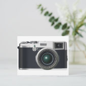 Alte schwarze Kamera Postkarte (Stehend Vorderseite)