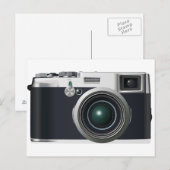 Alte schwarze Kamera Postkarte (Vorne/Hinten)