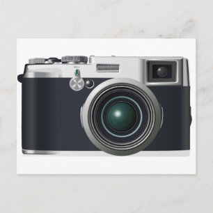 Alte schwarze Kamera Postkarte