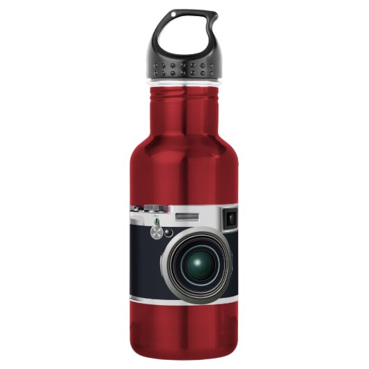 Alte schwarze Kamera Trinkflasche (Vorderseite)