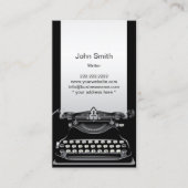 Alte schwarze Schreibmaschine Schreibmaschine Schr Visitenkarte (Vorderseite)