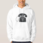 Alte schwarze Telefonmens Hoodie (Vorderseite)