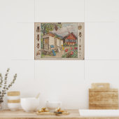 Alte schwedische Schulwandkarte - Bienen Poster (Küche)