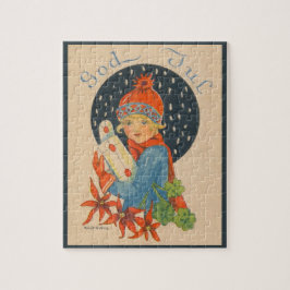 Alte schwedische Weihnachtsillustrierung Puzzle