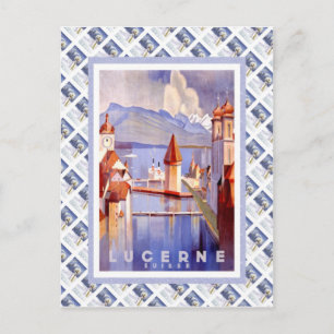 Alte Schweizer Bahn Luzern Suisse Postkarte