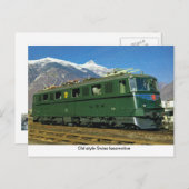 Alte Schweizer Lokomotive Postkarte (Vorne/Hinten)