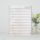 Alte Scratched Blank Sheet Music 10 Stave (Stehend Vorderseite)