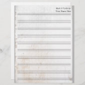 Alte Scratched Blank Sheet Music 10 Stave (Vorne/Hinten)