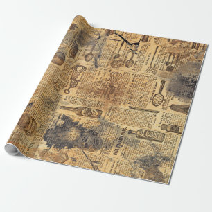 Alte Sears Katalog-Werbeanzeige Seite 1906 Shabby Geschenkpapier