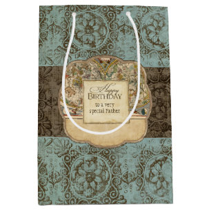 Alte Seekarten-Vintager Rosette-Radierungs-Männer Mittlere Geschenktüte