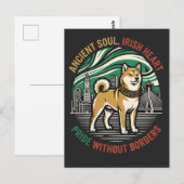 Alte Seele Irisches Herz Shiba Postkarte (Vorne/Hinten)