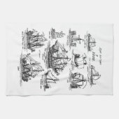 ALTE SEGELSCHIFFE GESCHIRRTUCH (Horizontal)