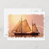 Alte Segelschiffe Postkarte (Vorne/Hinten)