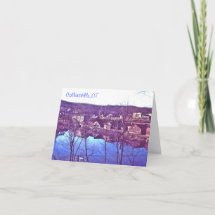 Alte Sicht auf Collinsville Notecard Karte