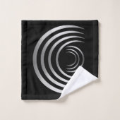 Alte Silber und Rote Symbole Crop Circles Badhandtuch Set (Waschlappen)