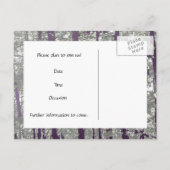 Alte silberne Lapis Metallische Bäume Save the Dat Ankündigungspostkarte (Rückseite)