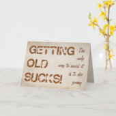 Alte sind zum Kotzen! Karte (Gelbe Blume)