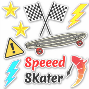 Alte Skateboard-Aufkleber (Ästhetische Designs) Aufkleber